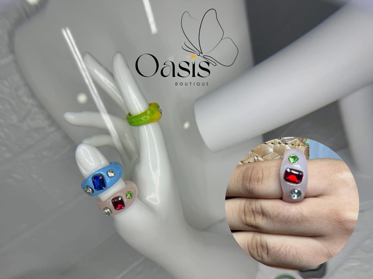 “𝓐𝓭𝓪” - Anillo Artesanal en Resina