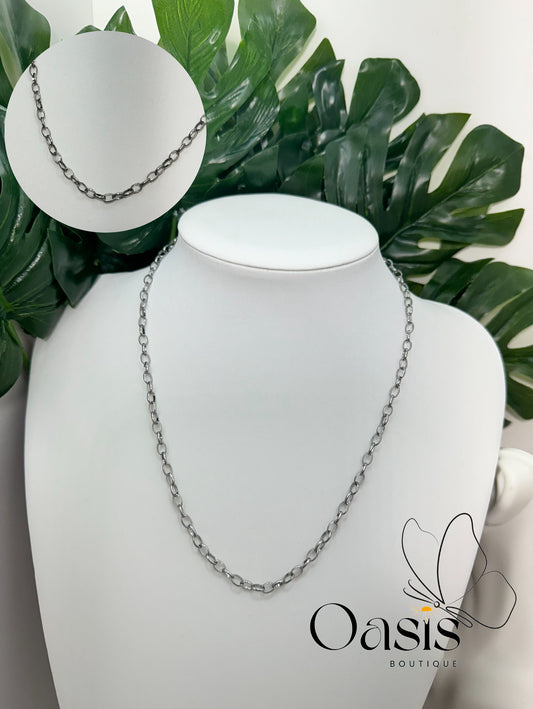 “𝓝𝓪𝓲“ - Collar de Eslabones Ovalados en Acero Inoxidable