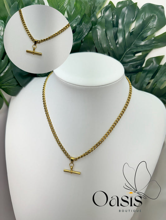 “𝓔́𝓵𝓪𝓷“ - Cubana con Dije 4mm en Acero Inoxidable